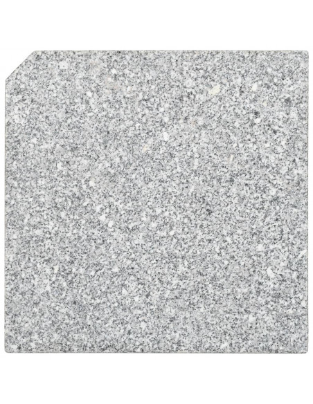 Piastre per Parasole 4 pz in Granito Quadrato 100 kg Grigio