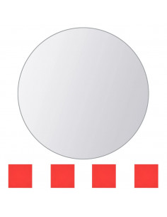 Piastrelle a Specchio 16 pz Rotonde in Vetro