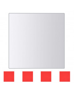 Piastrelle a Specchio 48 pz Quadrate in Vetro