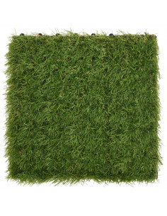 Piastrelle in Erba Sintetica 11 pz 30x30 cm Verde