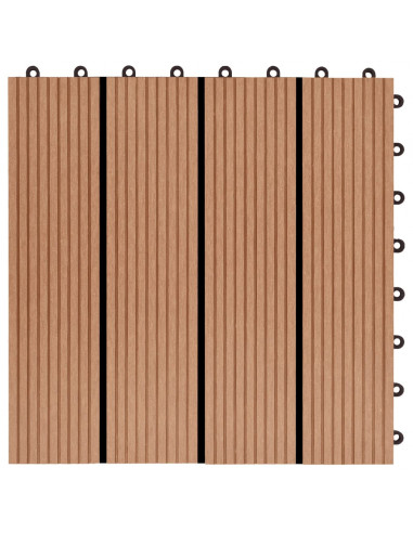 Piastrelle per Decking 22 pz 30x30cm 2mq in WPC Colore Teak