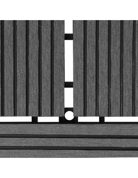 Piastrelle per Decking 22 pz 30x30cm 2mq in WPC Grigio