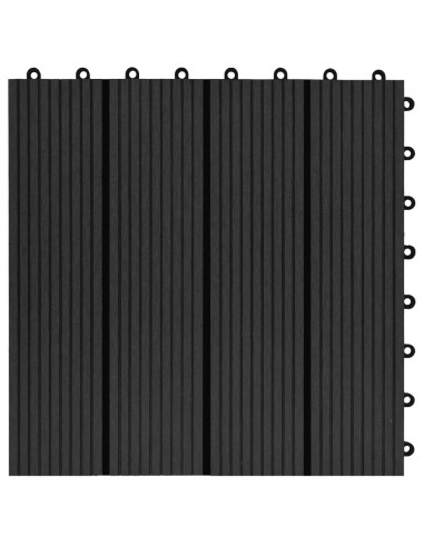 Piastrelle per Decking in WPC 11 pz 30x30cm 1 mq Nero