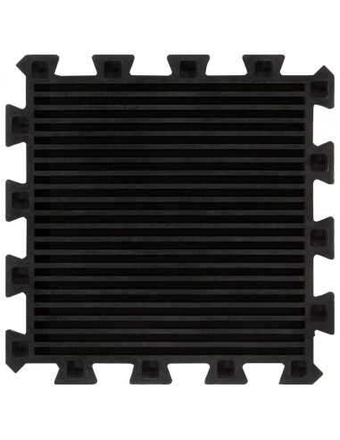 Piastrelle per Pavimenti in Gomma 9 pz Nere 16 mm 30x30 cm
