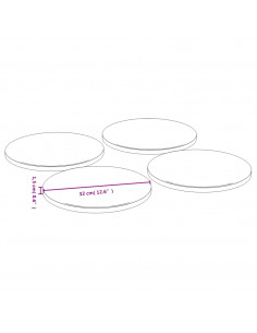 Piatti per Pizza 4 pz Ø32x1,5 cm in Bambù