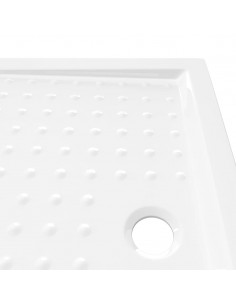 Piatto Doccia con Superficie Puntinata Bianco 90x70x4 cm in ABS