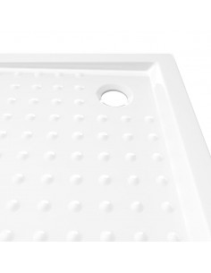 Piatto Doccia con Superficie Puntinata Bianco 90x90x4 cm in ABS