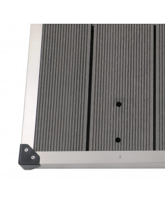 Piatto Doccia da Esterni in Acciaio Inox WPC 110x62 cm Grigio