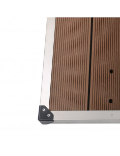 Piatto Doccia da Esterni in Acciaio Inox WPC 110x62 cm Marrone