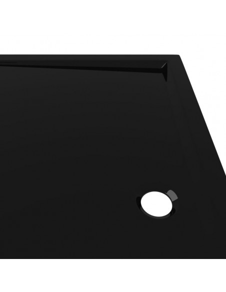 Piatto Doccia in ABS Rettangolare Nero 80x90 cm