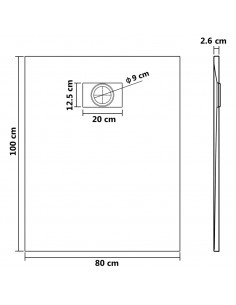 Piatto Doccia in SMC Bianco 100x80 cm