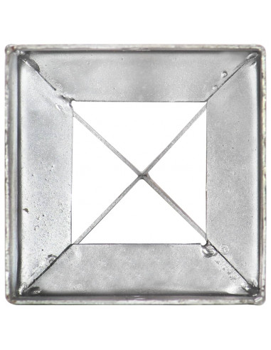 Picchetti di Terra 12 pz Argento 10x10x76 cm in Acciaio Zincato