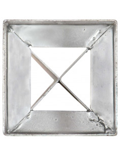 Picchetti di Terra 12 pz Argento 10x10x91 cm in Acciaio Zincato