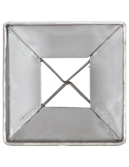 Picchetti di Terra 12 pz Argento 7x7x75 cm Acciaio Galvanizzato