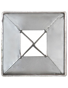 Picchetti di Terra 12 pz Argento 7x7x90 cm in Acciaio Zincato