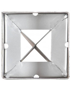 Picchetti di Terra 12 pz Argento 9x9x90 cm in Acciaio Zincato