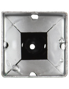 Picchetti di Terra 2 pz Argento 10x10x57 cm in Acciaio Zincato