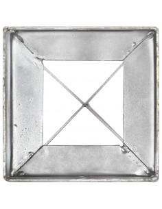 Picchetti di Terra 2 pz Argento 10x10x76 cm in Acciaio Zincato