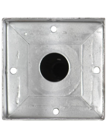 Picchetti di Terra 2 pz Argento 12x12x56 cm in Acciaio Zincato