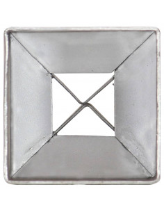 Picchetti di Terra 2 pz Argento 7x7x75 cm in Acciaio Zincato