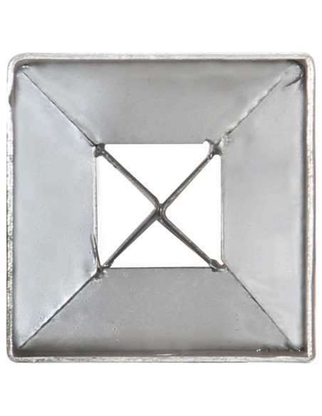 Picchetti di Terra 2 pz Argento 7x7x90 cm in Acciaio Zincato