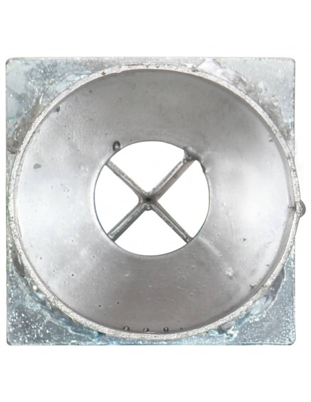 Picchetti di Terra 2 pz Argento 8x61 cm in Acciaio Zincato