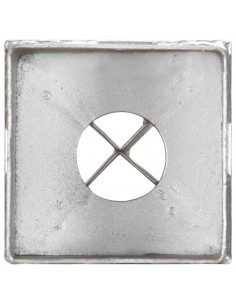 Picchetti di Terra 2 pz Argento 8x8x76 cm in Acciaio Zincato