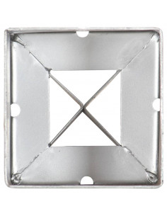 Picchetti di Terra 2 pz Argento 9x9x75 cm in Acciaio Zincato