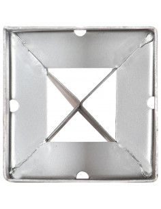 Picchetti di Terra 2 pz Argento 9x9x90 cm in Acciaio Zincato