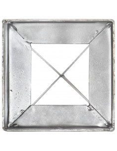 Picchetti di Terra 6 pz Argento 10x10x76 cm in Acciaio Zincato