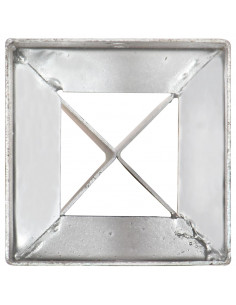 Picchetti di Terra 6 pz Argento 12x12x89 cm in Acciaio Zincato