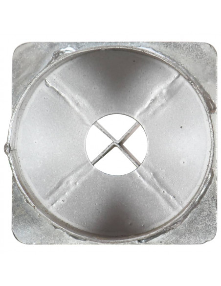 Picchetti di Terra 6 pz Argento 12x91 cm in Acciaio Zincato