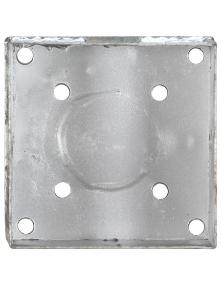 Picchetti di Terra 6 pz Argento 14x14x58 cm in Acciaio Zincato