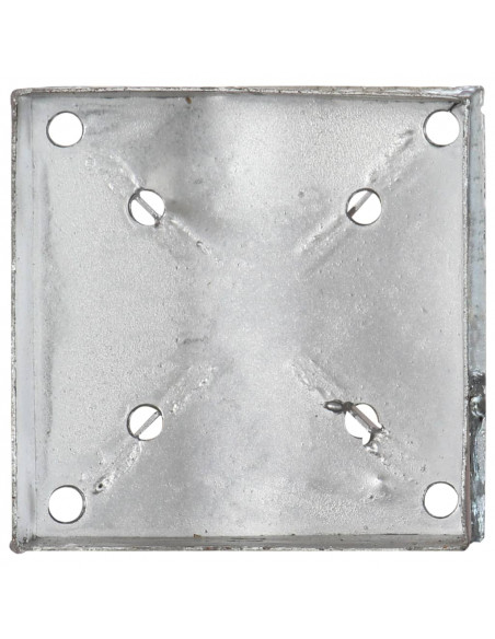 Picchetti di Terra 6 pz Argento 14x14x91 cm in Acciaio Zincato