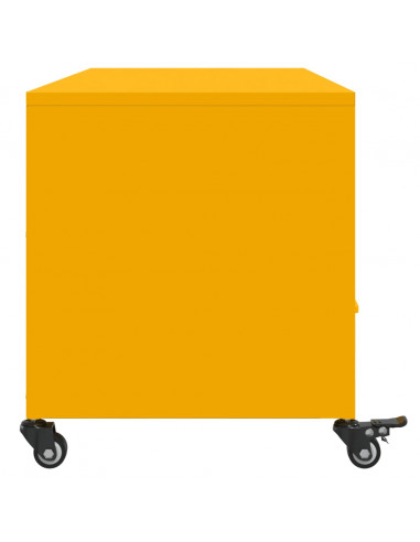 Mobile TV Giallo Senape 100,5x39x43,5 cm in Acciaio