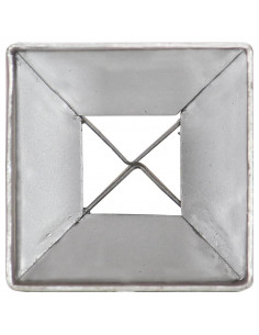 Picchetti di Terra 6 pz Argento 7x7x75 cm in Acciaio Zincato