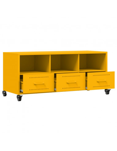 Mobile TV Giallo Senape 100,5x39x43,5 cm in Acciaio