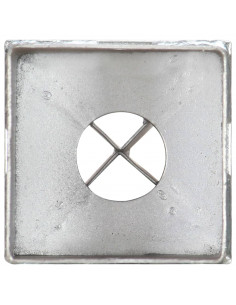 Picchetti di Terra 6 pz Argento 8x8x76 cm in Acciaio Zincato