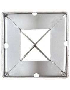 Picchetti di Terra 6 pz Argento 9x9x75 cm in Acciaio Zincato