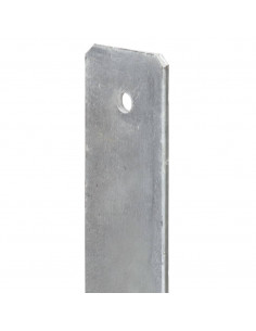 Picchetti per Recinzione 6 pz Argento 10x6x60cm Acciaio Zincato
