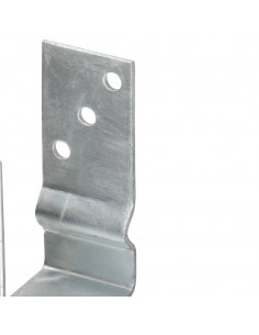 Picchetti per Recinzione 6 pz Argento 12x6x15cm Acciaio Zincato