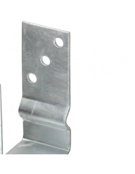 Picchetti per Recinzione 6 pz Argento 12x6x15cm Acciaio Zincato