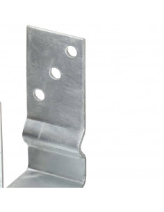 Picchetti per Recinzione 6 pz Argento 14x6x15cm Acciaio Zincato