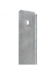 Picchetti per Recinzione 6 pz Argento 14x6x60cm Acciaio Zincato