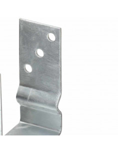 Picchetti per Recinzione 6 pz Argento 7x6x15 cm Acciaio Zincato