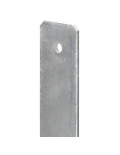 Picchetti per Recinzione 6 pz Argento 7x6x60 cm Acciaio Zincato