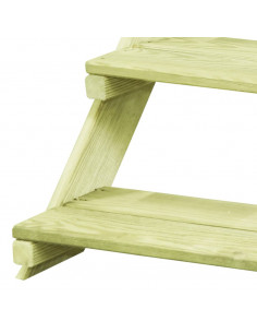 Piedistallo per Piante 80x80x80 cm Legno di Pino Impregnato