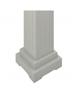 Piedistallo per Piante Quadrato Classico Grigio 17x17x66 cm MDF