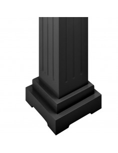 Piedistallo per Piante Quadrato Classico Nero 17x17x66 cm MDF