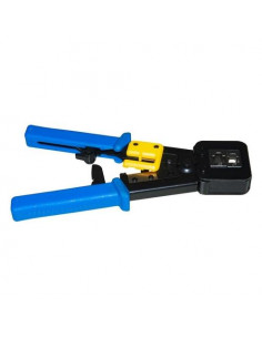 PINZA UNIVERSALE LINK PER CONNETTORI 6-8 POLI CON CAVO PASSANTE CON SPELAFILI ANTERIORE - LKCRIMP2